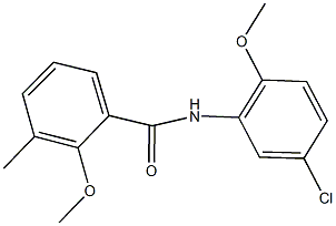 N-(5-chloro-2-methoxyphenyl)-2-methoxy-3-methylbenzamide Structural