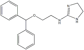 N-[2-(benzhydryloxy)ethyl]-N-(4,5-dihydro-1H-imidazol-2-yl)amine Structural