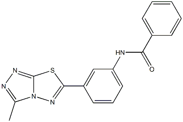 N-[3-(3-methyl[1,2,4]triazolo[3,4-b][1,3,4]thiadiazol-6-yl)phenyl]benzamide Structural