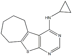 N-cyclopropyl-N-(6,7,8,9-tetrahydro-5H-cyclohepta[4,5]thieno[2,3-d]pyrimidin-4-yl)amine Structural