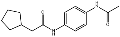 N-[4-(acetylamino)phenyl]-2-cyclopentylacetamide Structural