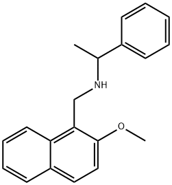 N-[(2-methoxy-1-naphthyl)methyl]-N-(1-phenylethyl)amine Structural