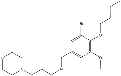 N-(3-bromo-4-butoxy-5-methoxybenzyl)-N-[3-(4-morpholinyl)propyl]amine Structural