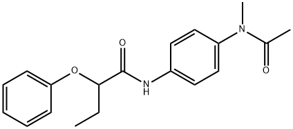 N-{4-[acetyl(methyl)amino]phenyl}-2-phenoxybutanamide Structural