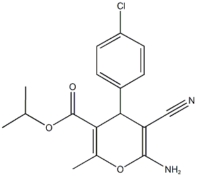 isopropyl 6-amino-4-(4-chlorophenyl)-5-cyano-2-methyl-4H-pyran-3-carboxylate Structural