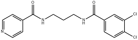 N-{3-[(3,4-dichlorobenzoyl)amino]propyl}isonicotinamide Structural