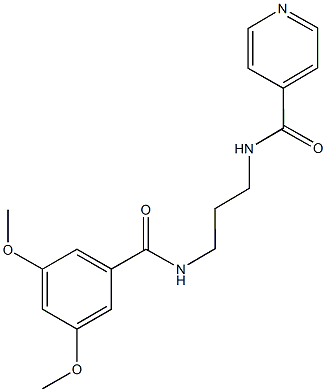 N-{3-[(3,5-dimethoxybenzoyl)amino]propyl}isonicotinamide Structural