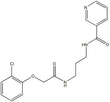 N-(3-{[2-(2-chlorophenoxy)acetyl]amino}propyl)nicotinamide Structural