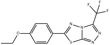 ethyl 4-[3-(trifluoromethyl)[1,2,4]triazolo[3,4-b][1,3,4]thiadiazol-6-yl]phenyl ether Structural