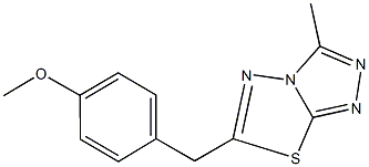methyl 4-[(3-methyl[1,2,4]triazolo[3,4-b][1,3,4]thiadiazol-6-yl)methyl]phenyl ether Structural