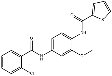 N-{4-[(2-chlorobenzoyl)amino]-2-methoxyphenyl}-2-thiophenecarboxamide Structural