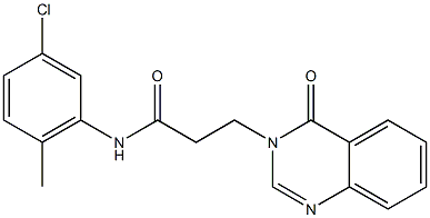 N-(5-chloro-2-methylphenyl)-3-(4-oxo-3(4H)-quinazolinyl)propanamide Structural