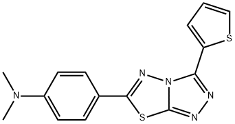 N,N-dimethyl-N-{4-[3-(2-thienyl)[1,2,4]triazolo[3,4-b][1,3,4]thiadiazol-6-yl]phenyl}amine Structural