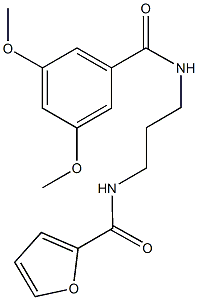 N-{3-[(3,5-dimethoxybenzoyl)amino]propyl}-2-furamide Structural