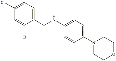 N-(2,4-dichlorobenzyl)-N-[4-(4-morpholinyl)phenyl]amine Structural
