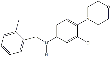 N-[3-chloro-4-(4-morpholinyl)phenyl]-N-(2-methylbenzyl)amine Structural