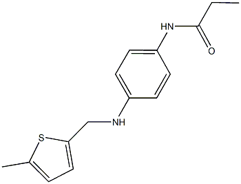 N-(4-{[(5-methyl-2-thienyl)methyl]amino}phenyl)propanamide Structural