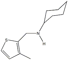 N-cyclohexyl-N-[(3-methyl-2-thienyl)methyl]amine Structural