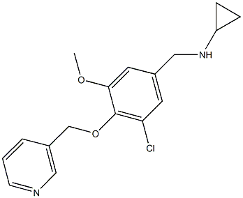 N-[3-chloro-5-methoxy-4-(3-pyridinylmethoxy)benzyl]-N-cyclopropylamine Structural