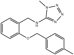 N-{2-[(4-methylbenzyl)oxy]benzyl}-N-(1-methyl-1H-tetraazol-5-yl)amine Structural