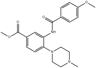 methyl 3-[(4-methoxybenzoyl)amino]-4-(4-methyl-1-piperazinyl)benzoate Structural