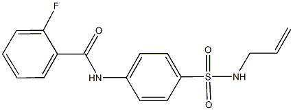 N-{4-[(allylamino)sulfonyl]phenyl}-2-fluorobenzamide Structural