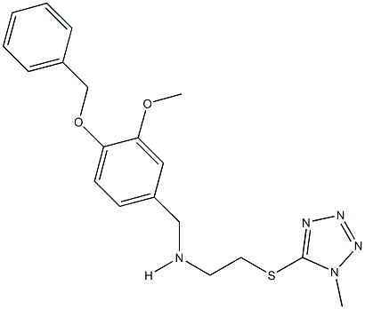 N-[4-(benzyloxy)-3-methoxybenzyl]-N-{2-[(1-methyl-1H-tetraazol-5-yl)sulfanyl]ethyl}amine Structural