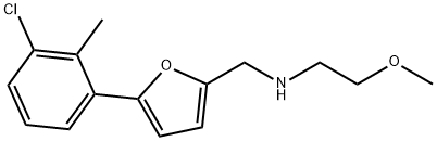 N-{[5-(3-chloro-2-methylphenyl)-2-furyl]methyl}-N-(2-methoxyethyl)amine Structural