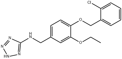 N-{4-[(2-chlorobenzyl)oxy]-3-ethoxybenzyl}-N-(2H-tetraazol-5-yl)amine Structural