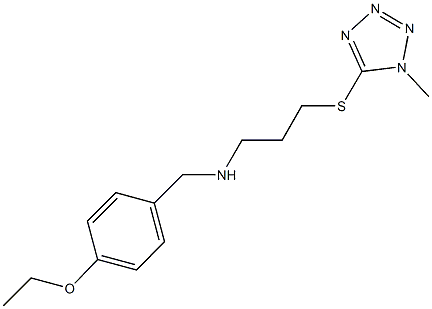 N-(4-ethoxybenzyl)-N-{3-[(1-methyl-1H-tetraazol-5-yl)sulfanyl]propyl}amine Structural