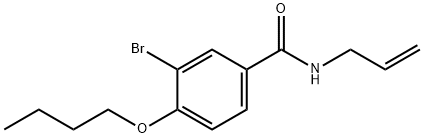 N-allyl-3-bromo-4-butoxybenzamide Structural