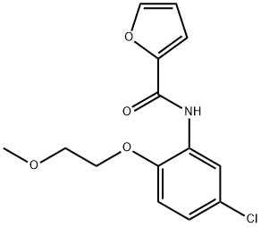 N-[5-chloro-2-(2-methoxyethoxy)phenyl]-2-furamide Structural
