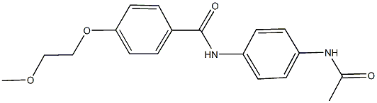 N-[4-(acetylamino)phenyl]-4-(2-methoxyethoxy)benzamide Structural