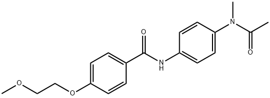 N-{4-[acetyl(methyl)amino]phenyl}-4-(2-methoxyethoxy)benzamide Structural