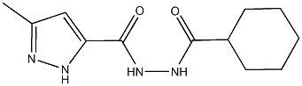 N'-(cyclohexylcarbonyl)-3-methyl-1H-pyrazole-5-carbohydrazide Structural