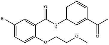 N-(3-acetylphenyl)-5-bromo-2-(2-methoxyethoxy)benzamide Structural