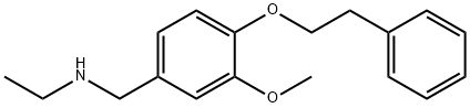 N-ethyl-N-[3-methoxy-4-(2-phenylethoxy)benzyl]amine Structural