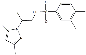 N-[2-(3,5-dimethyl-1H-pyrazol-1-yl)propyl]-3,4-dimethylbenzenesulfonamide Structural