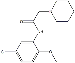 N-(5-chloro-2-methoxyphenyl)-2-(1-piperidinyl)acetamide Structural