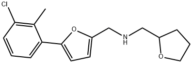 N-{[5-(3-chloro-2-methylphenyl)-2-furyl]methyl}-N-(tetrahydro-2-furanylmethyl)amine Structural