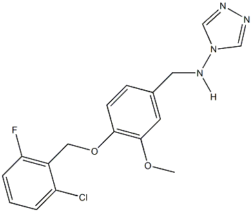 N-{4-[(2-chloro-6-fluorobenzyl)oxy]-3-methoxybenzyl}-N-(4H-1,2,4-triazol-4-yl)amine Structural