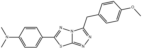 N-{4-[3-(4-methoxybenzyl)[1,2,4]triazolo[3,4-b][1,3,4]thiadiazol-6-yl]phenyl}-N,N-dimethylamine Structural