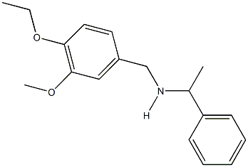 N-(4-ethoxy-3-methoxybenzyl)-N-(1-phenylethyl)amine Structural