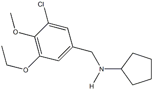 N-(3-chloro-5-ethoxy-4-methoxybenzyl)-N-cyclopentylamine Structural