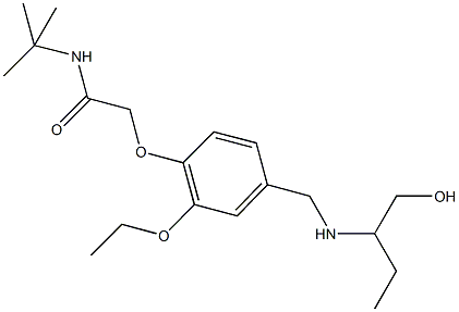 N-(tert-butyl)-2-[2-ethoxy-4-({[1-(hydroxymethyl)propyl]amino}methyl)phenoxy]acetamide Structural
