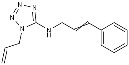 N-(1-allyl-1H-tetraazol-5-yl)-N-cinnamylamine Structural