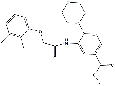 methyl 3-{[(2,3-dimethylphenoxy)acetyl]amino}-4-(4-morpholinyl)benzoate Structural