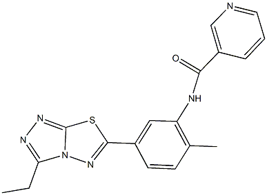 N-[5-(3-ethyl[1,2,4]triazolo[3,4-b][1,3,4]thiadiazol-6-yl)-2-methylphenyl]nicotinamide Structural