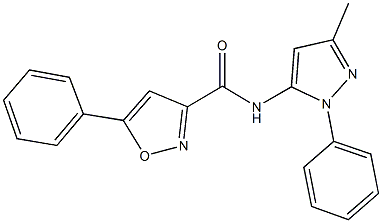 N-(3-methyl-1-phenyl-1H-pyrazol-5-yl)-5-phenyl-3-isoxazolecarboxamide Structural