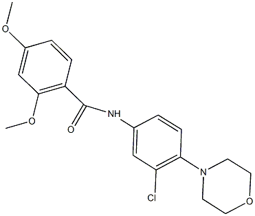 N-[3-chloro-4-(4-morpholinyl)phenyl]-2,4-dimethoxybenzamide Structural